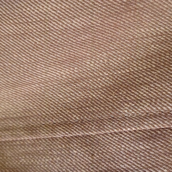 New York & Co tan Vneck dress puff sleeve fit waist A-line maxi pockets L New… - Picture 7 of 11